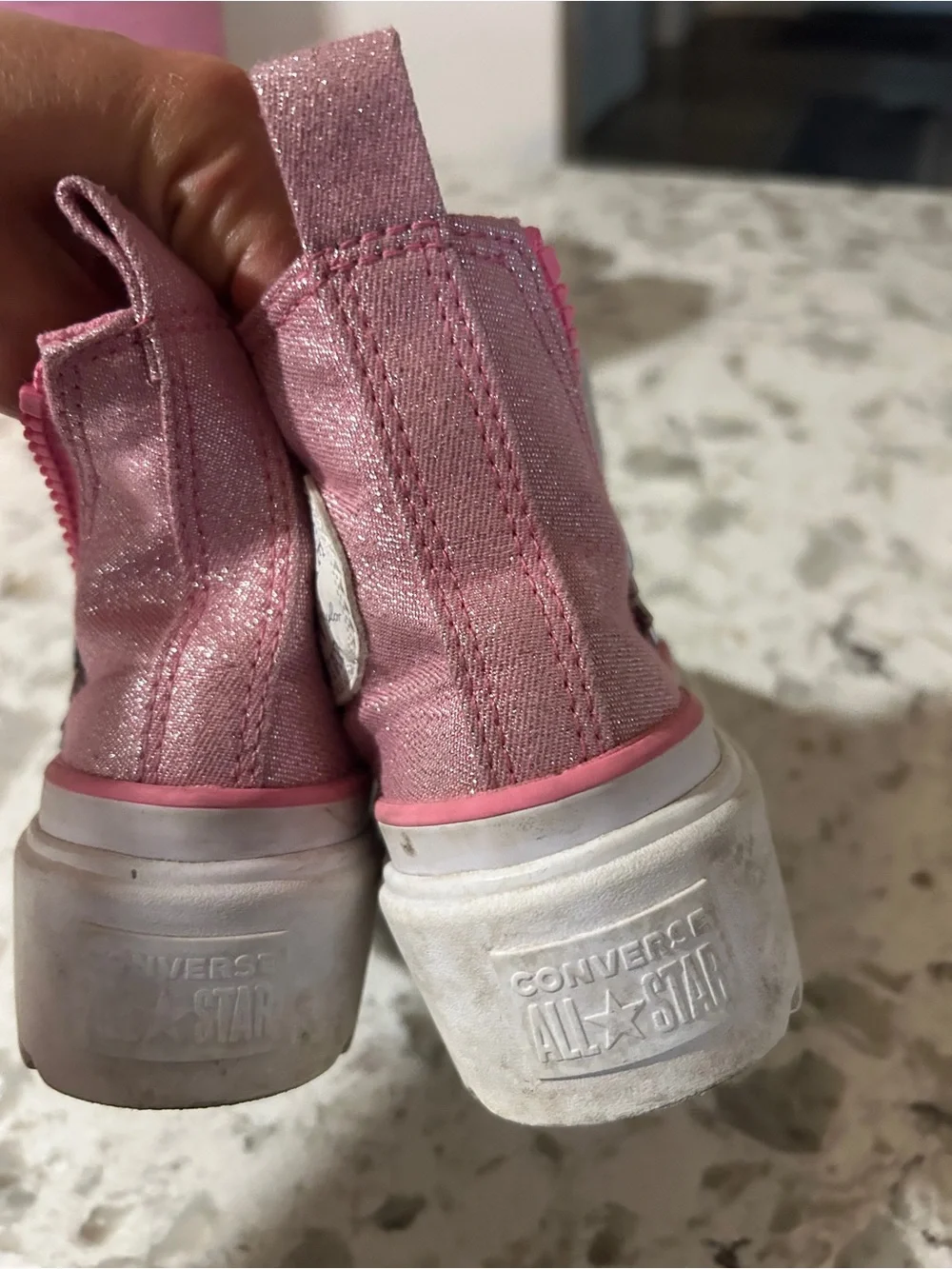 Converse Kids Pink High-Top Platform Sneakers
